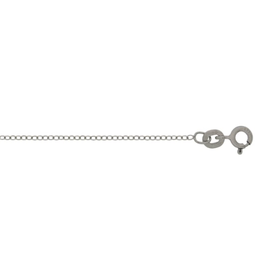 Sterling Silver Rhodium Plated 'Fancy Rolo Chain 1mm (ROLO10-RH)
