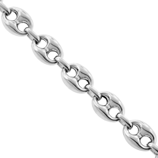 Sterling Silver Plain Hollow Puffed Mariner Chain 11.3mm (PGUCCI-100)