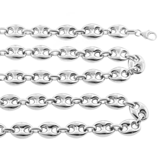 Sterling Silver Plain Hollow Puffed Mariner 7.8mm Chain (PGUCCI-80)