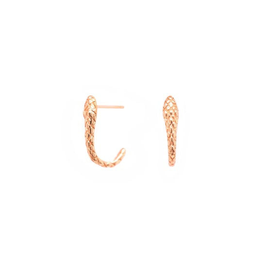 Sterling Silver Textured Snake Studs (ST-1493)