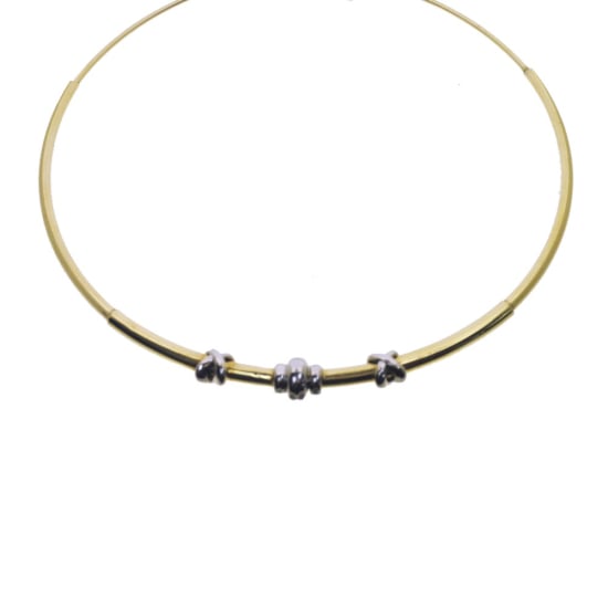 14K Yellow Gold Criss Cross Necklace (GC-1095)