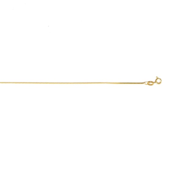 Sterling Silver Gold Vermeil Basic Chain Box 03 (BOX19-G) 1mm