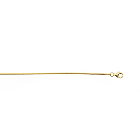 Sterling Silver Gold Vermeil Basic Chain Snake 02  (SNAKE25-G) 1mm