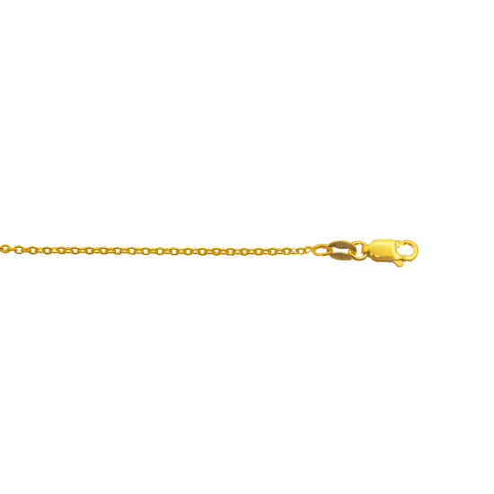 Sterling Silver Gold Vermeil Basic Chain Rolo 02 Oval 1.5mm (ROLO-OV40-G)