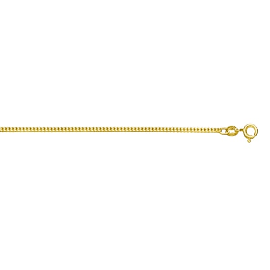 Sterling Silver Gold Vermeil Curb Chain (GD35-G) 1.2mm