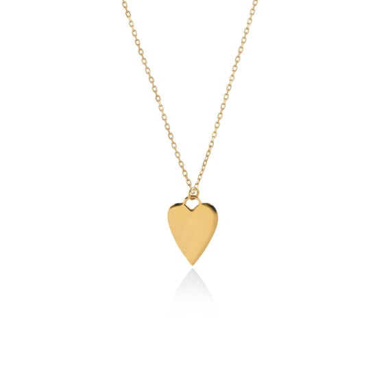 10K  Gold Plain Elongated Heart Necklace (GC-10-1180)