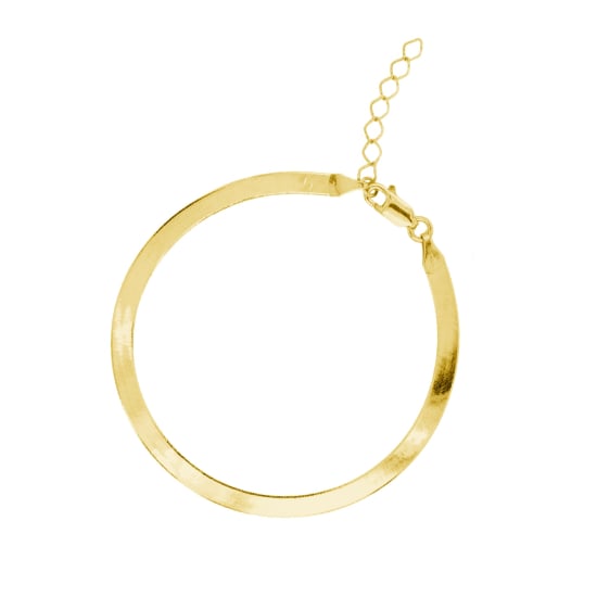 10K Yellow Gold Herringbone Chain Bracelet 3.5mm (GB-10-1003)