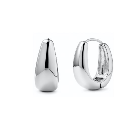 Premium Plated Tapered U-Shaped Huggie Earrings (AJ-HUG0015)
