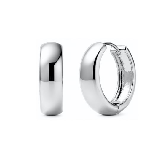 Premium Plated Flat Huggie Earrings (AJ-HUG0016)