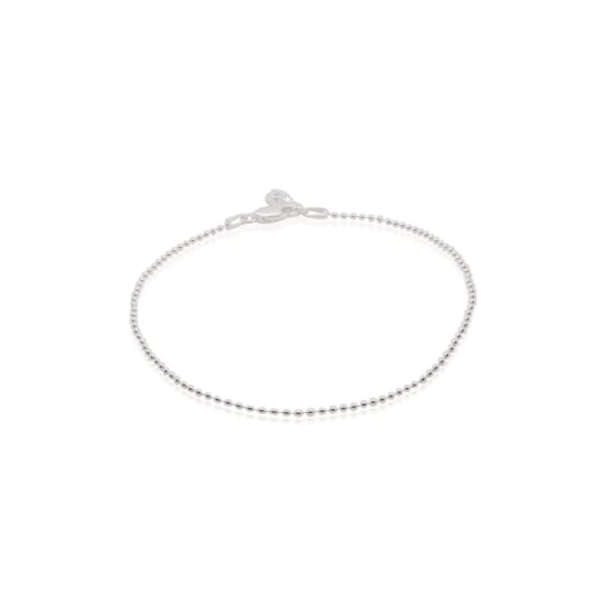 Sterling Siver Basic Chain Ball 1.5mm Anklet (ANK-1003)