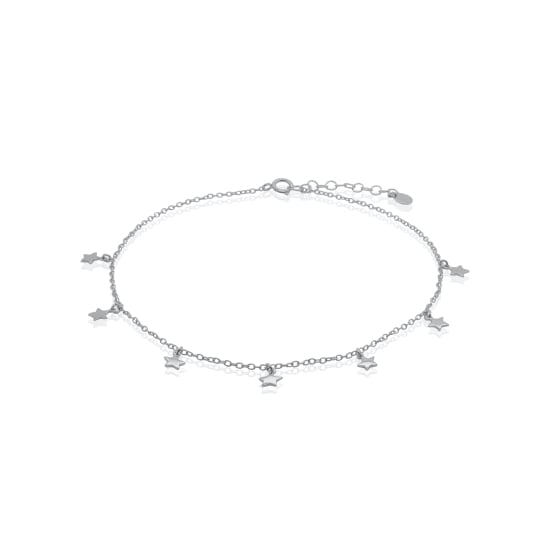 Sterling Silver Star Anklet (ANK-1068)