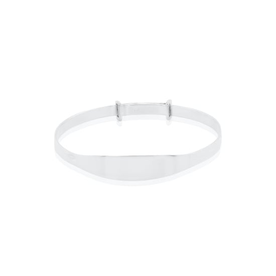 Sterling Silver Plain Engraved Expandable Baby Bangle (BB-110)