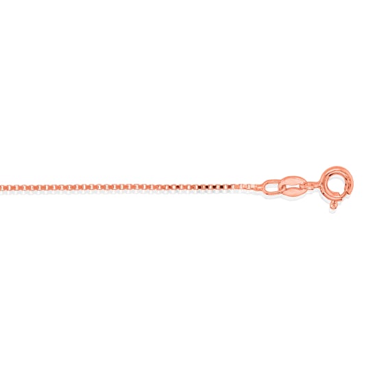 Sterling Silver Rosegold Vermeil Basic Chain Box 03 (BOX19-R) 1mm