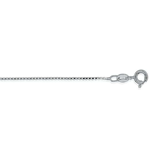 Sterling Silver Rhodium Plated Basic Chain Box 03 (BOX19-RH) 1mm