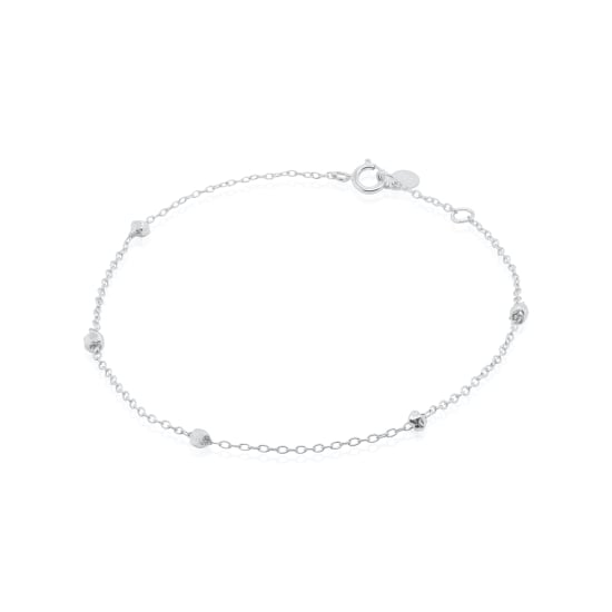 Sterling Silver Plain Nugget Bracelet (BR-1347)