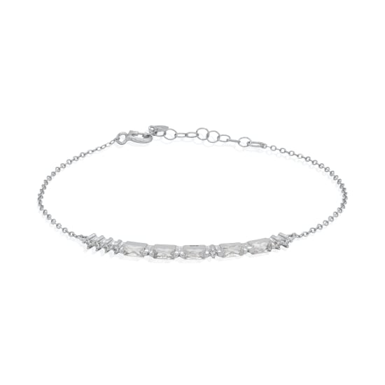 Sterling Silver CZ Morse Code HOPE Bracelet (BR-1472)