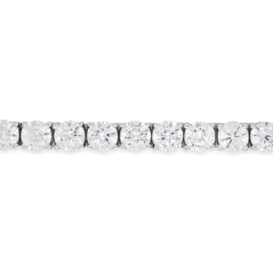 Sterling Silver Rhodium Plated CZ Tennis Bracelet (4mm) (BR-CZ-100-4)