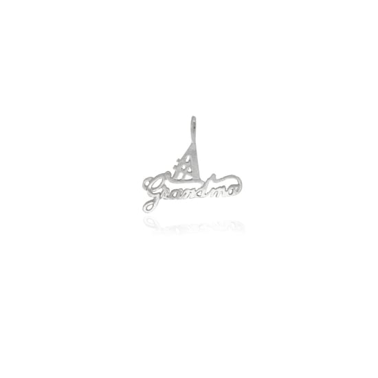 Sterling Silver Diamond Cut Talking Charm No. 1 Grandma (C3023)