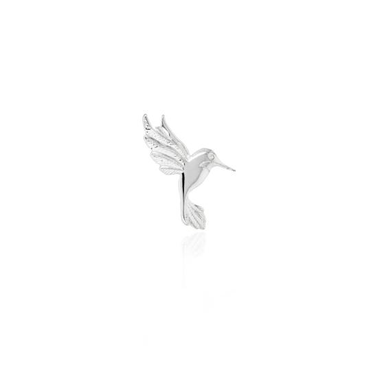 Sterling Silver Diamond Cut Animal Charm Hummingbird (C4636)