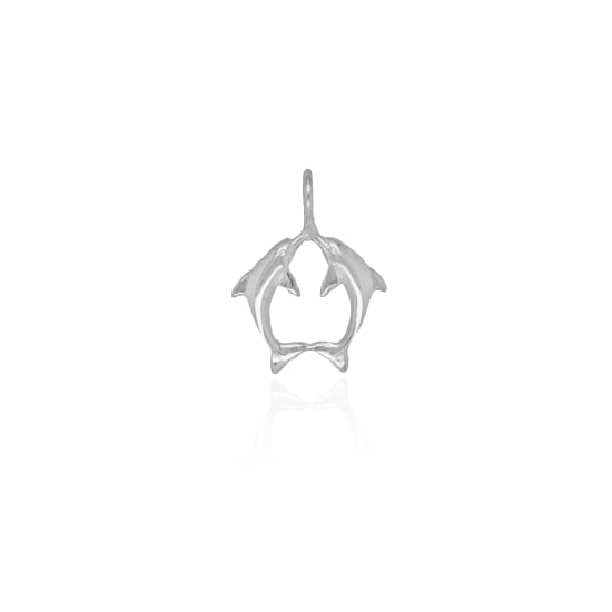 Sterling Silver DiamondCut Nautical Animal Charm Dolphin (C4728)