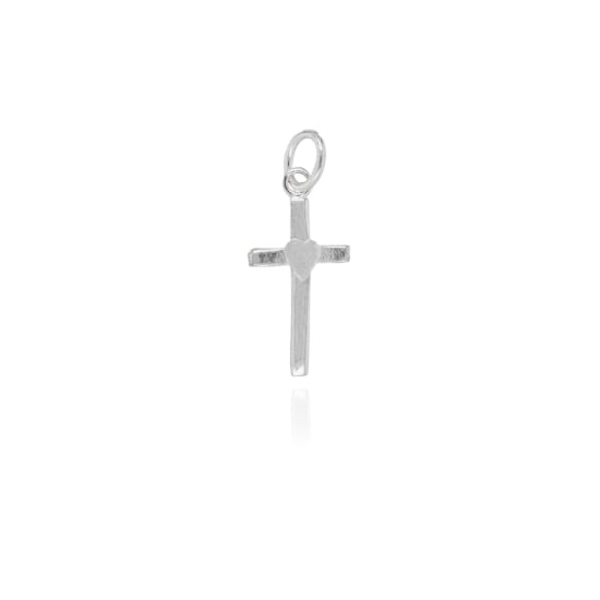 Sterling Silver Diamond Cut Religious Charm Cross (C4753)