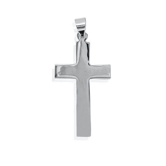 Sterling Silver Plain Cross Pendant (CR-1411-SS)