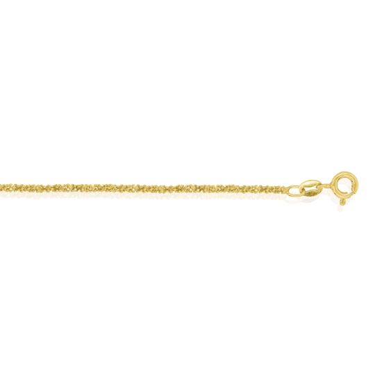 Sterling Siver Gold Vermeil Fancy Assorted DISCO Chain (DISCO35-G) 1.8mm