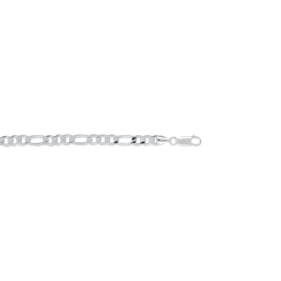 Sterling Silver Rhodium Plated Basic Chain Figaro 05  (FIG120-RH) 4.7mm
