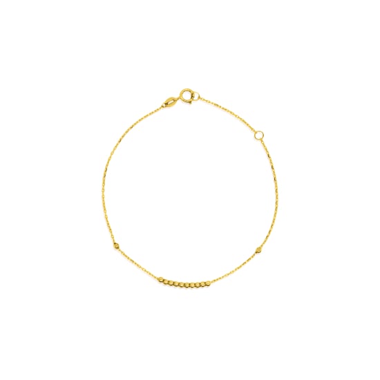 10K Yellow Gold Beads Bracelets (GB-10-1136)