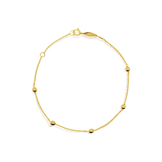 10K Yellow Gold Bead by the Yard Bracelet (GB-10-1138)
