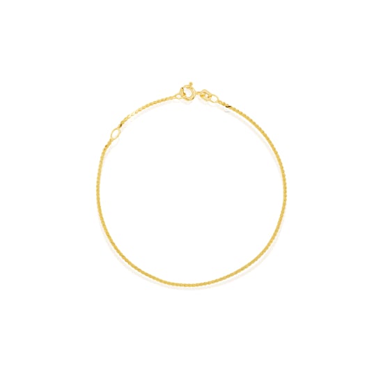 10K Yellow Gold Serpentine Chain Bracelet (GB-10-1147)