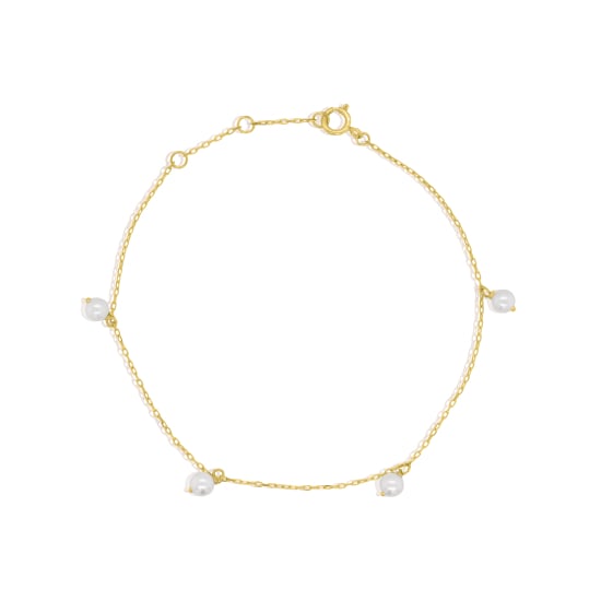 10K Yellow Gold Freshwater Pearl by the Yard Bracelet (GB-10-1150-YG)