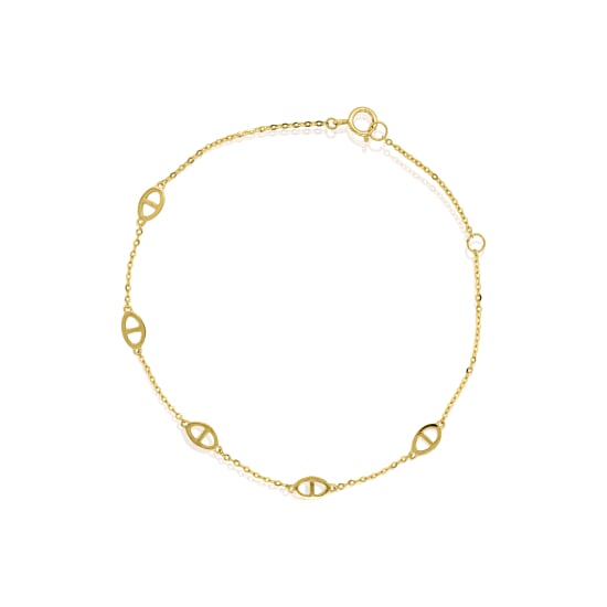 10K Yellow Gold Oval Link By the Yard Bracelet (GB-10-1152-YG)
