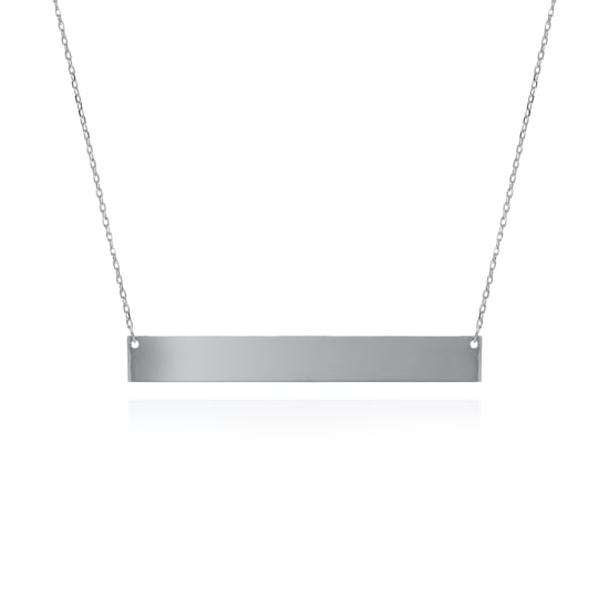 10K Gold Plain Large Bar Necklace (GC-10-1156)