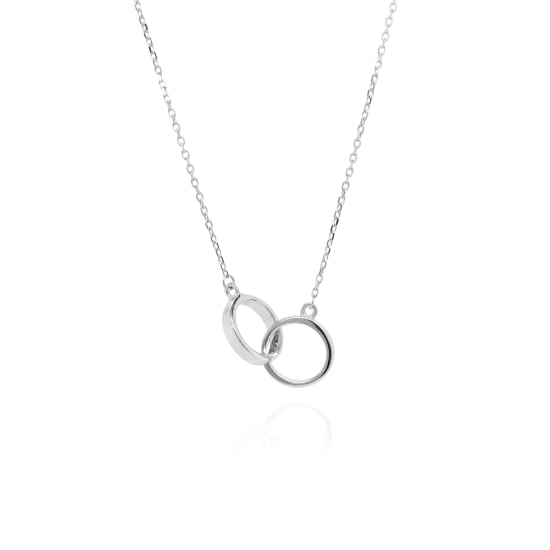 10K Gold Small Interlocking Ring Necklace (GC-10-1176)