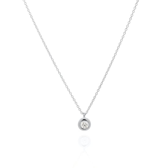 14K Gold Bezel & Diamond Necklace .07CTW (GC-14-1001)