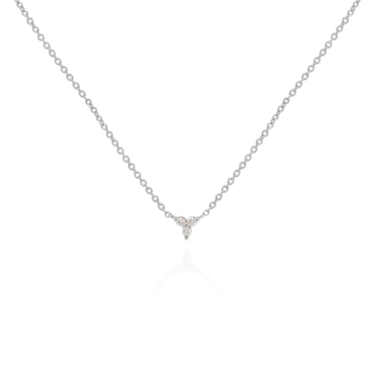14K Gold and Diamond Tripod Necklace 0.04 TCW (GC-14-1003)