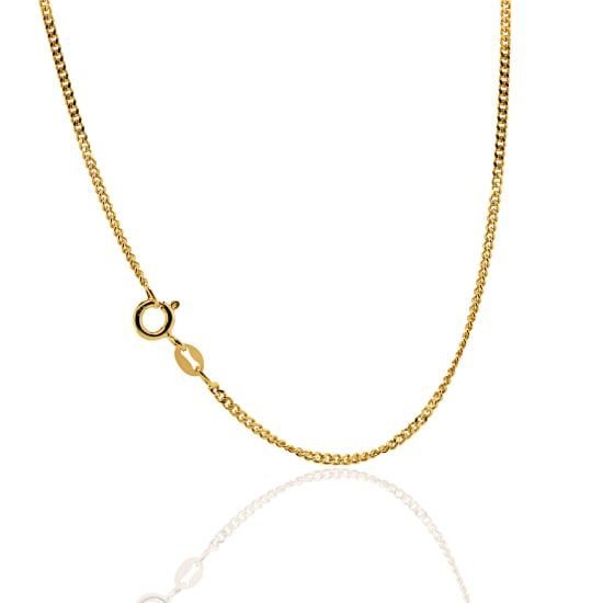 Sterling Silver Gold Vermeil Curb Chain 1.8mm (GD50-G)