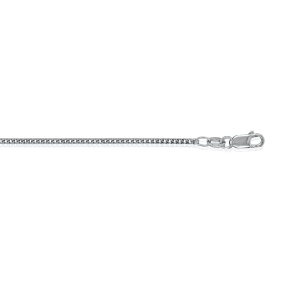 Sterling Silver Rhodium Plated Basic Chain Curb 03 (GD50-RH) 1.2mm