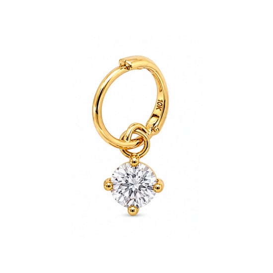 10K Yellow Gold Dangling CZ Helix Single Piece (GE-10-1174-YG)