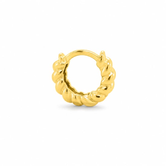 14K Yellow Gold Twisted Rope Helix Single Piece (GE-14-1054)