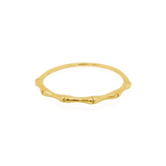 10K Yellow Gold Plain Minimalist Bamboo Ring (GR-10-1077)