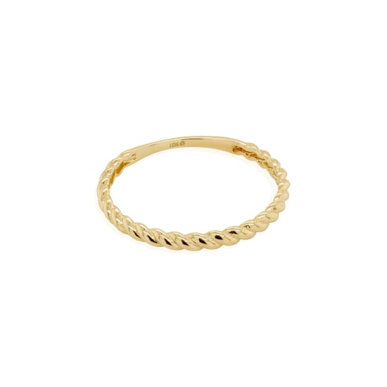 10K Yellow Gold Rope Stackable Ring (GR-10-1117)