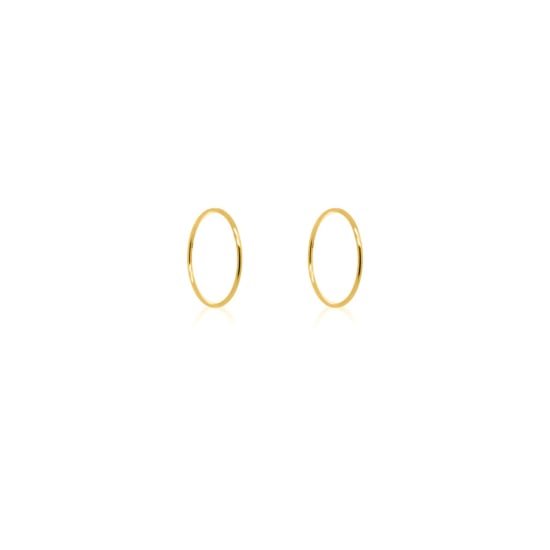 10K Gold Sleeper Earrings 12mm (GSLP-12)