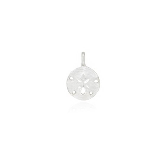 Sterling Silver Sand Dollar Diamond Cut Nautical Charm (JB135)