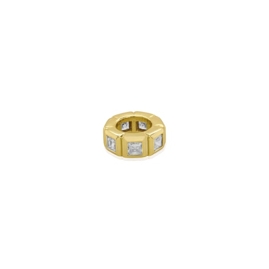 10K Yellow Gold CZ Birthstone Spacer Charm (GP-10-1038)