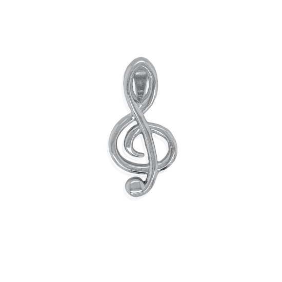 Sterling Silver Music Note Pendant (P-1521-SS)