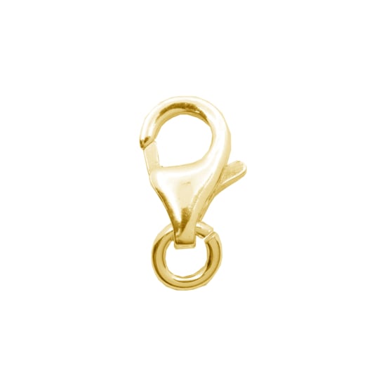 Sterling Silver Gold Vermeil Finding Clasp Pear Lobster, Gold (PC-1-G)