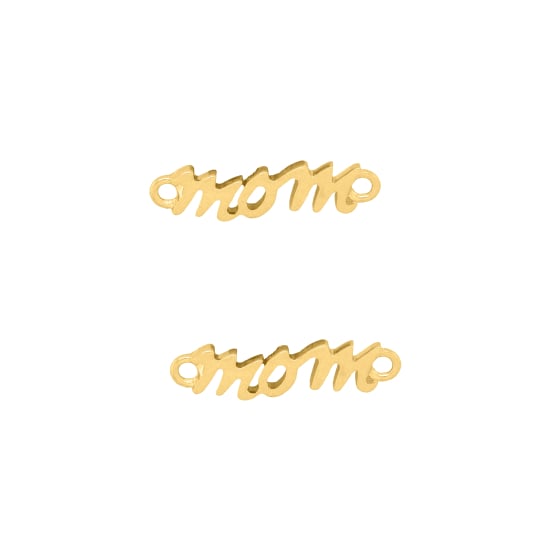 Mother's Day: 10K Yellow Gold MOM Permanent Jewellery Charm (Pack of 2) (PERM-C-0014-PACK-YG)