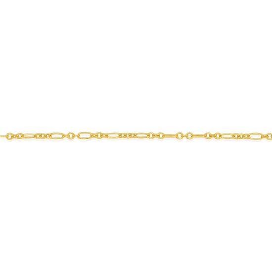 10K Yellow Gold Fancy Rolo Chain By inch 1.3mm (PERM-FROLO-030-10)